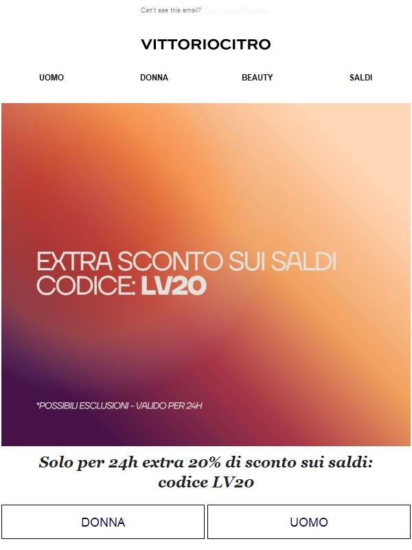 Un’ora di sconti esclusivi!