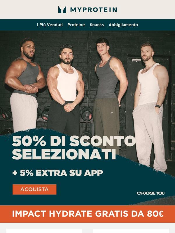 Voglia del -50% sui Selezionati? 🎉