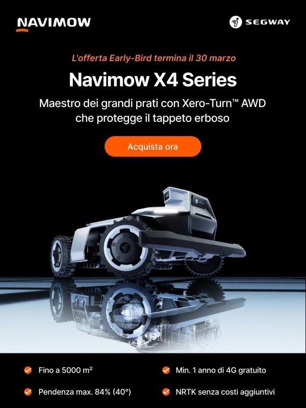 Il tuo prato merita di più. L'X4 lo dimostra.