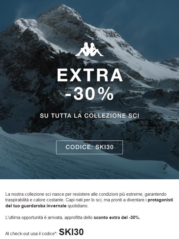 Extra 30% su tutto lo sci 🔥