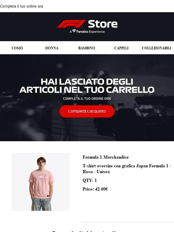 Abbiamo salvato il tuo carrello