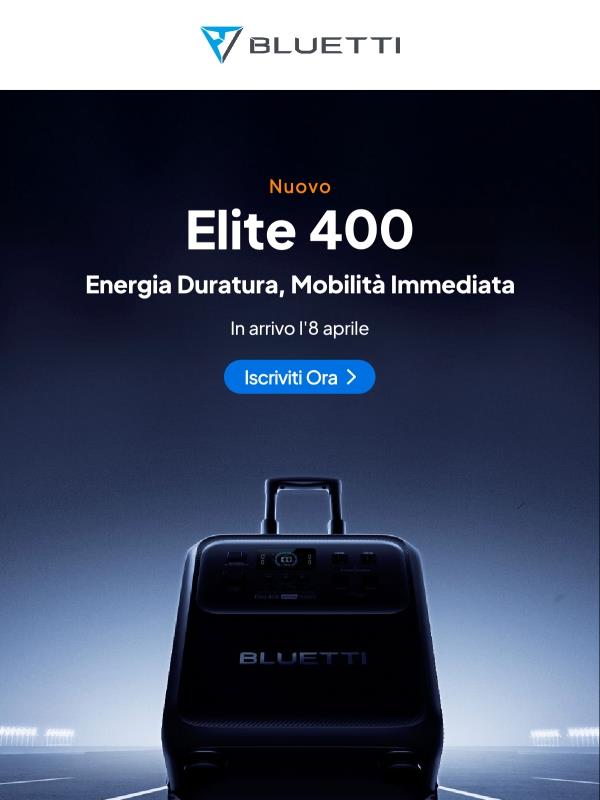 📢 Scopri Elite 400 — la potenza che si muove con te