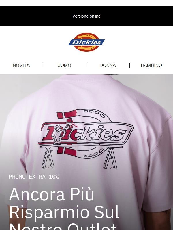 Scopri le nostre offerte Outlet con un extra 10% di sconto