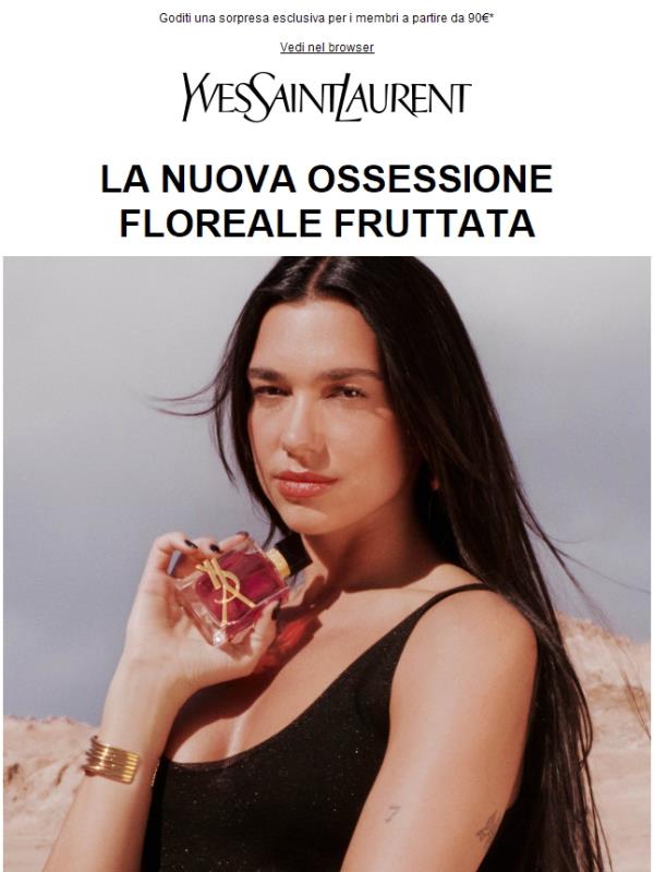 Vivi la fragranza LIBRE nella sua edizione più fruttata e floreale