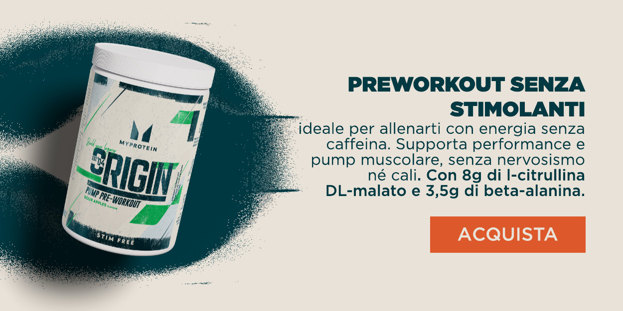 preworkout origin senza stimolanti