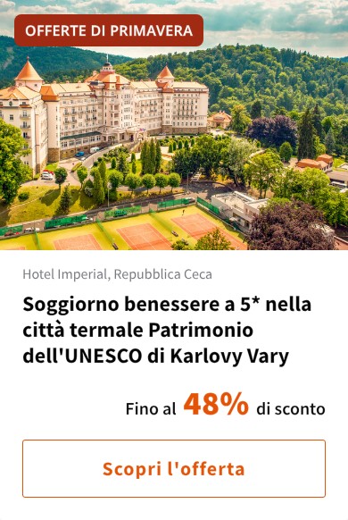 Soggiorno benessere a 5* nella città termale Patrimonio dell'UNESCO di Karlovy Vary