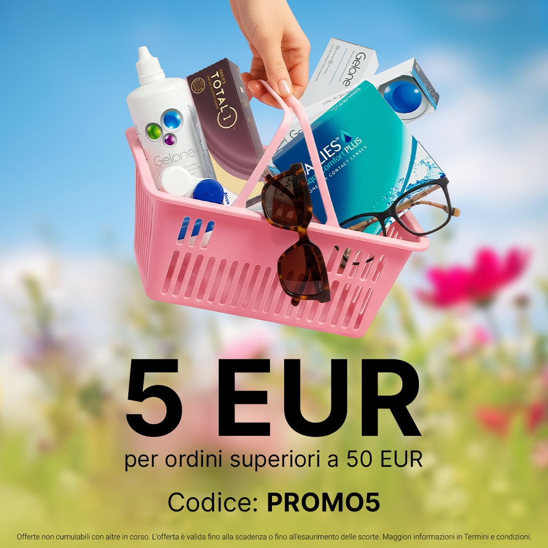 5€ di sconto per ordini superiori a 50€ - codice PROMO5