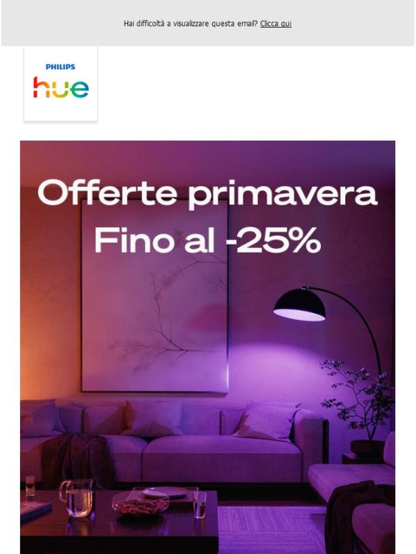 Risparmia fino al -25% sul tuo rinnovo di primavera