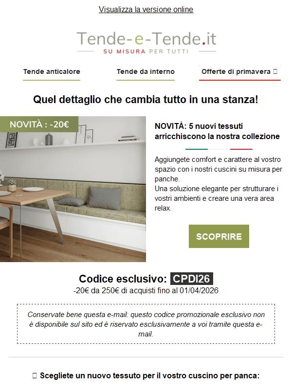 Una novità al servizio del vostro comfort!