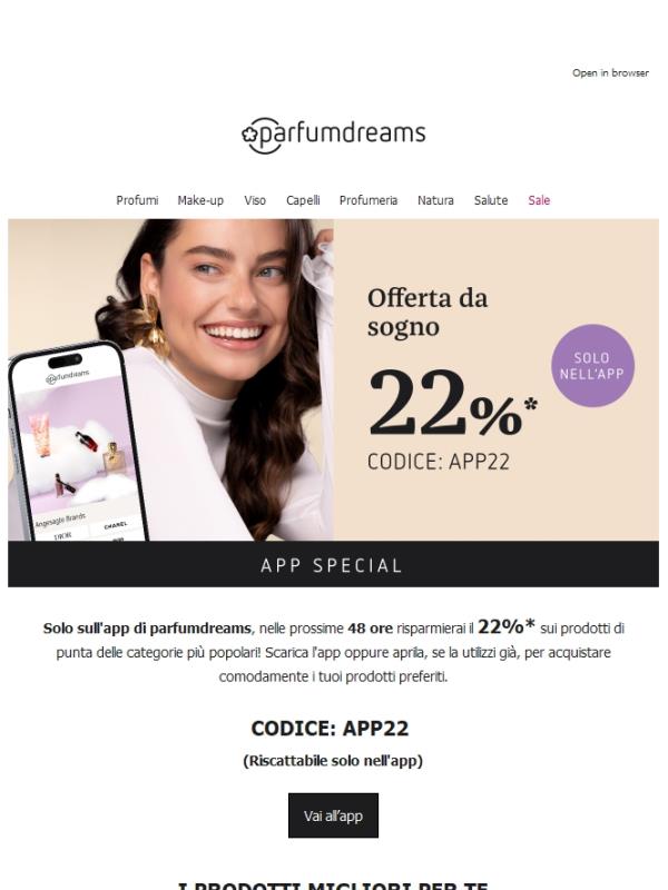 -22% 🚨 SOLO nell’app!