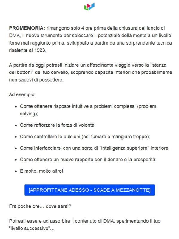 (Ultimo avviso) DMA - SCADE. Fra 4 ore.