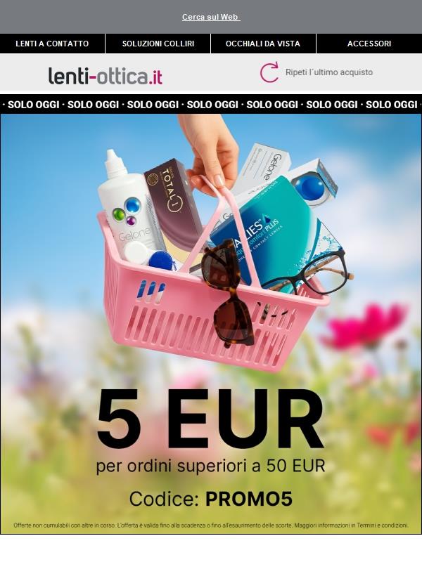 SCADE PRESTO ⏳ 5€ di sconto se acquisti oltre 50€