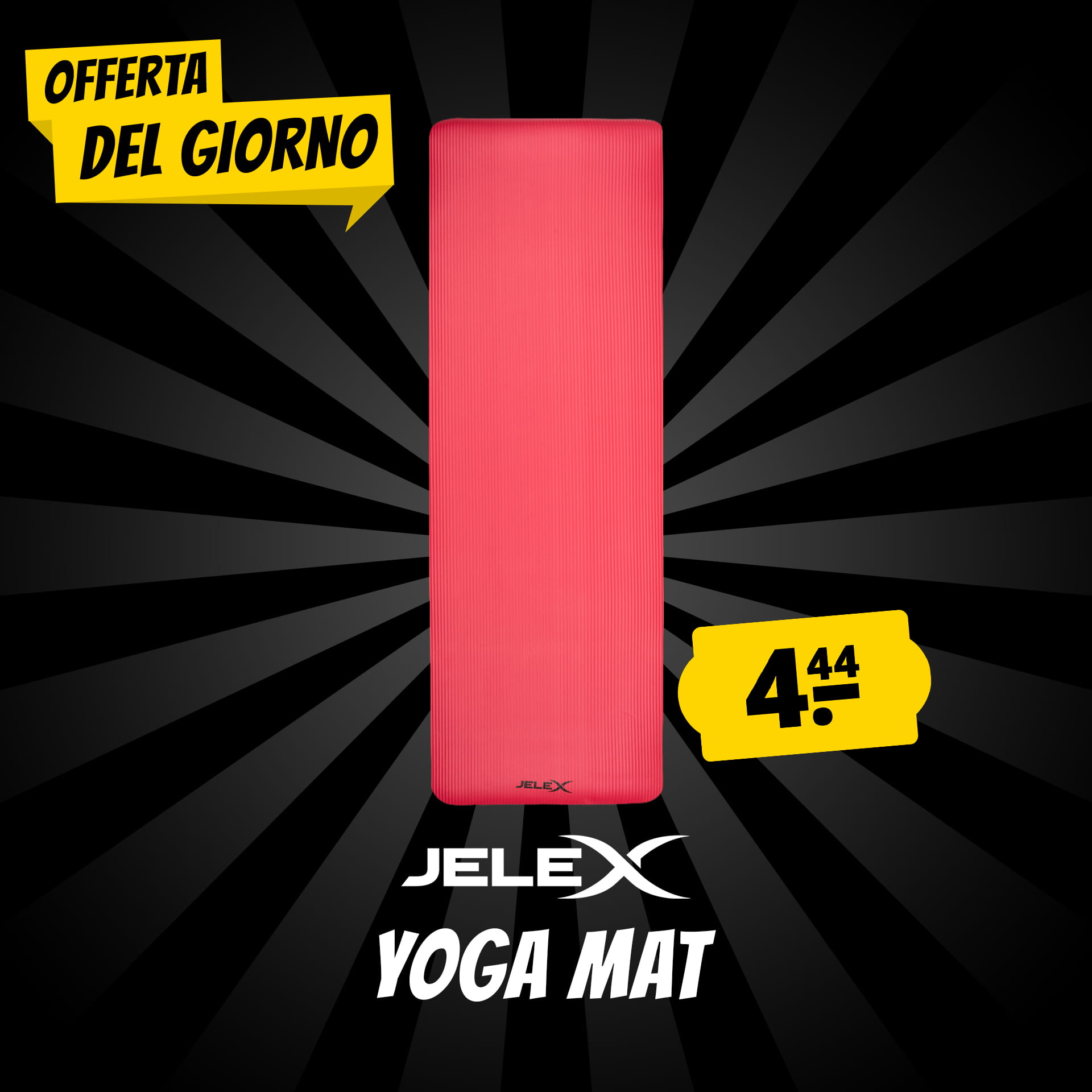 jelex namaste tappetino yoga e fitness rosso