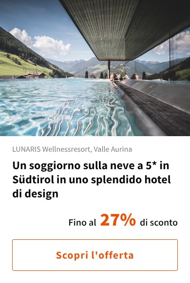 Un soggiorno sulla neve a 5* in Südtirol in uno splendido hotel di design