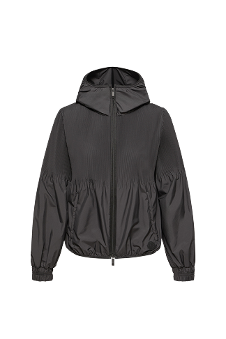 Giacca Anemone con cappuccio e pieghe