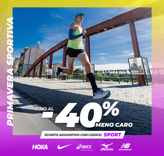 Ottieni lo sconto con il codice SPORT