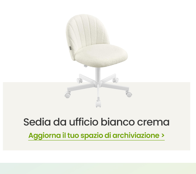  Sedia da ufficio bianco crema >