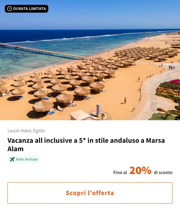 Vacanza all inclusive a 5* in stile andaluso a Marsa Alam