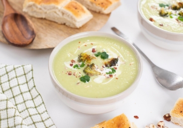 Broccoli stem cream soup
