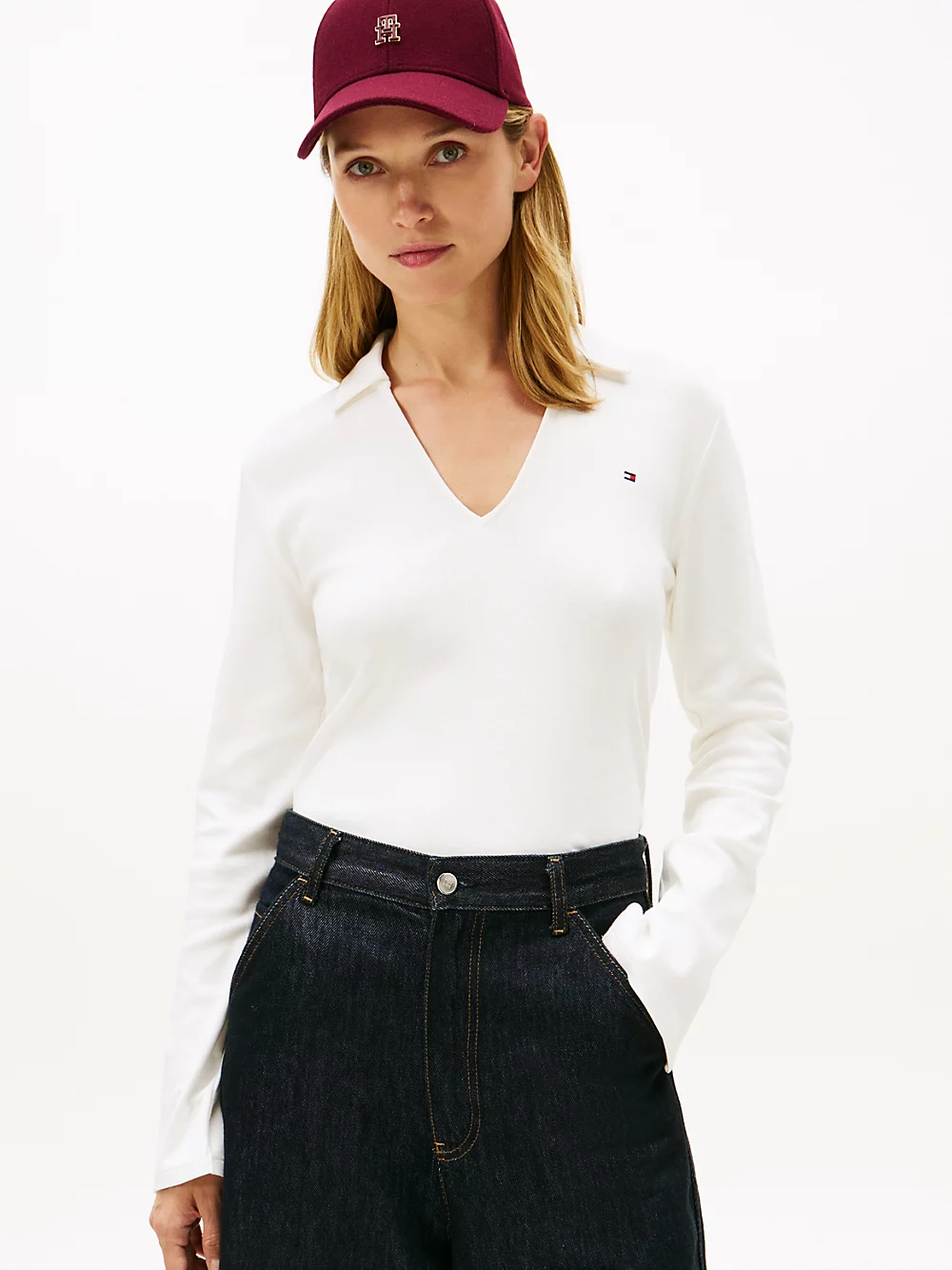 Polo slim fit a maniche lunghe