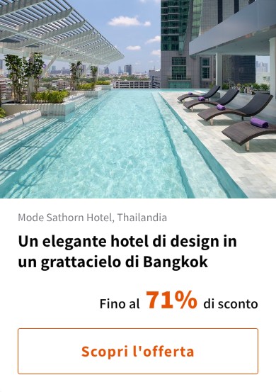 Un elegante hotel di design in un grattacielo di Bangkok