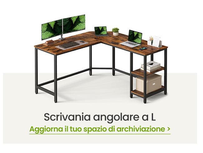  Scrivania angolare a L >