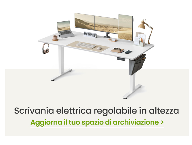 Scrivania elettrica regolabile in altezza >