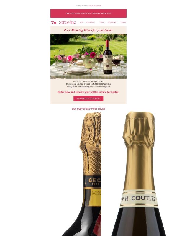 Easter is approaching: choose the right wines now!