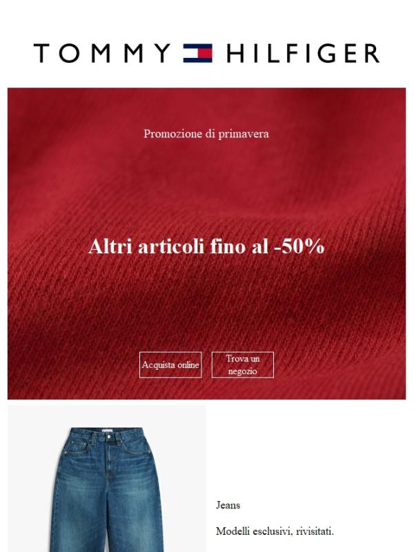 Promozione di primavera: fino al -50%.