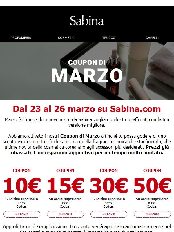 Ultime ore per approfittare dei coupon di marzo: Fino a -50€ ✨