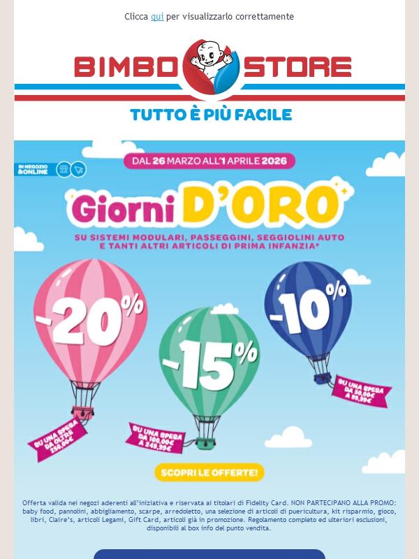 ✨ GIORNI D'ORO fino all'1.04! 🛍️ Abbigliamento&Scarpe fino al 4.04!