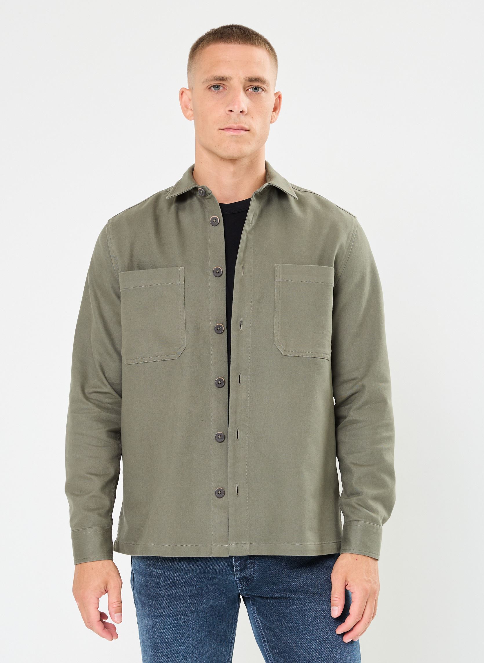 Marvin&Co Vestes Veste - Surchemise en coton - BEN homme vert