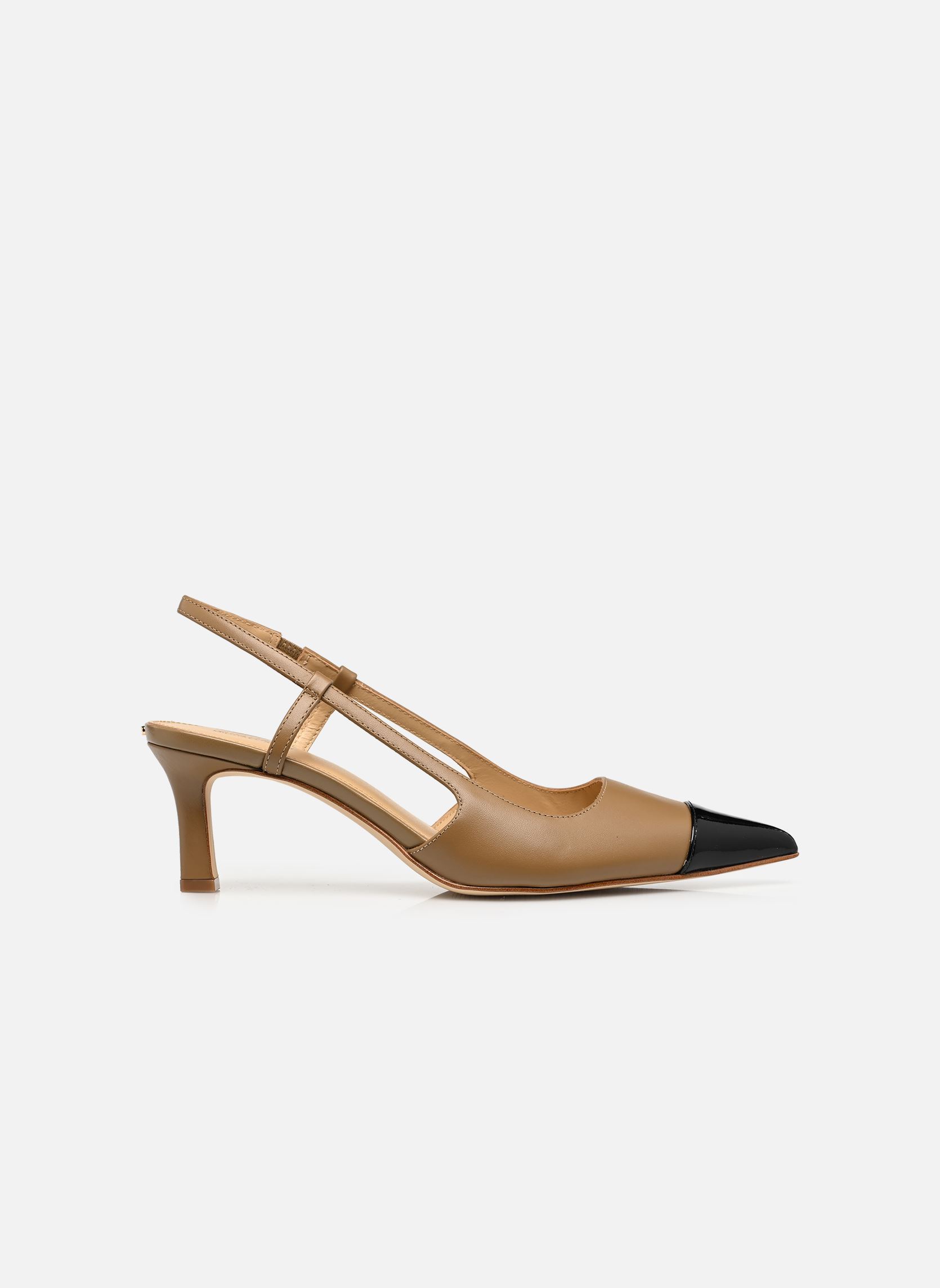 Michael Michael Kors Décolleté con cinturino ALORA TOE CAP MID SLING donna marrone