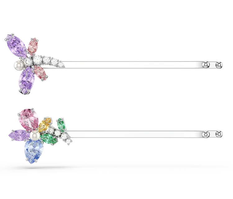 Forcina Ariana Grande x Swarovski, Taglio misto, Libellula, Fiore, Multicolore, Placcato rodio