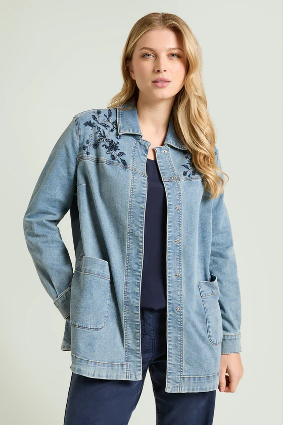 GIACCA IN DENIM RICAMATA