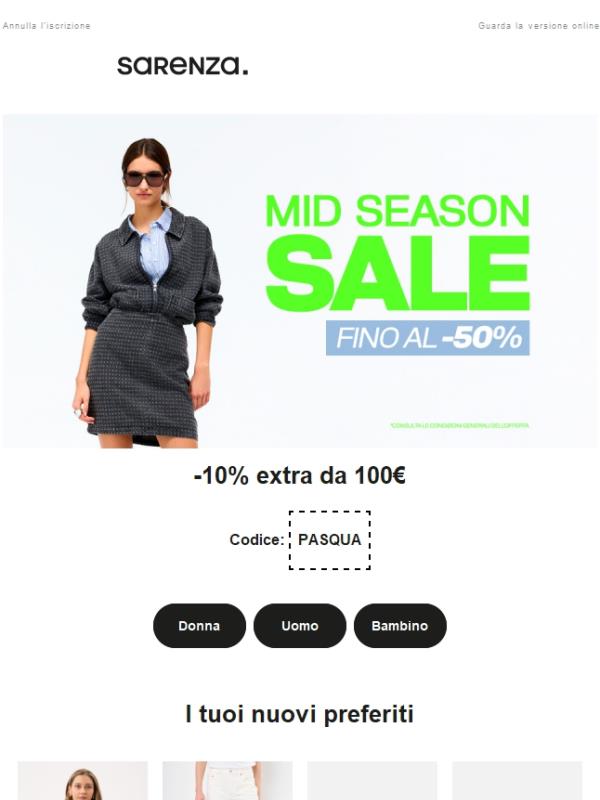 Fino al -50% sui tuoi nuovi preferiti 🔥