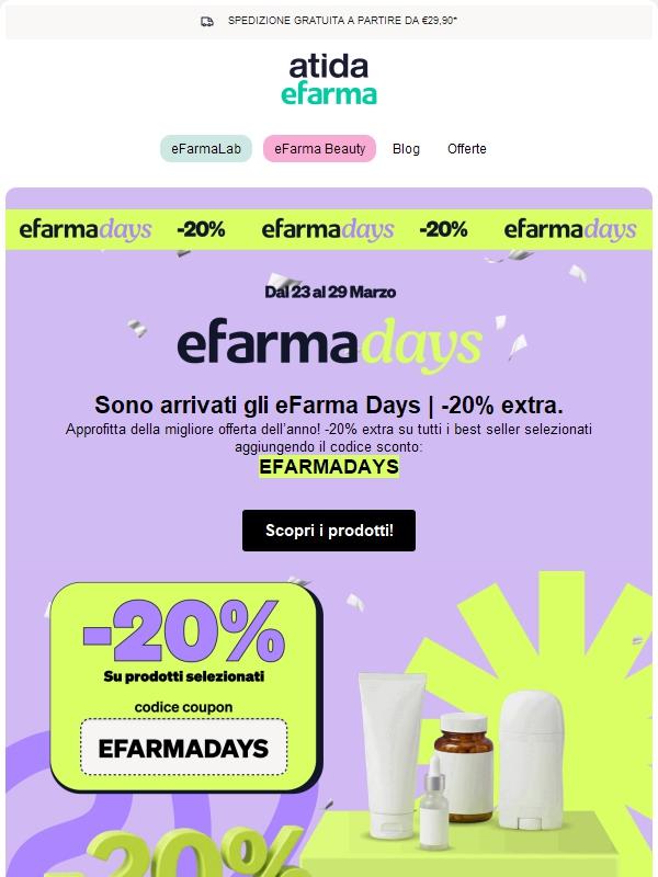 🔥 Gli eFarma Days ti aspettano ancora!