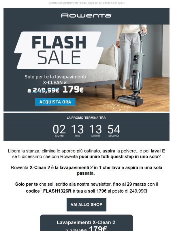 ⚡Promo Flash: lavapavimenti X-Clean 2 a 179€
