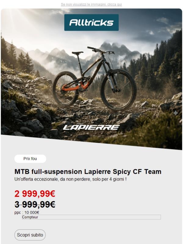 Lapierre Spicy CF Team a 2999,99 € solo per 4 giorni!