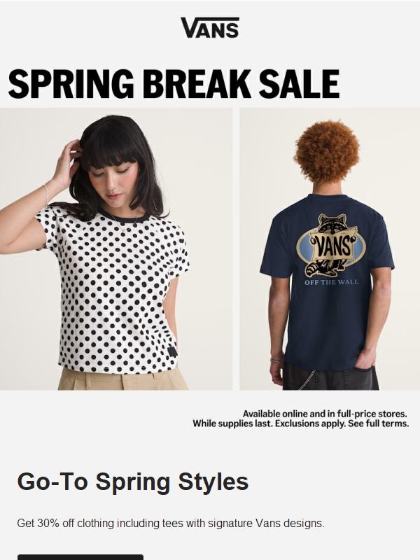 Get 30% off new tees