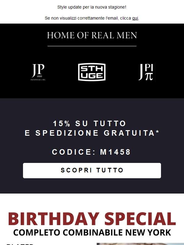 15% su tutto e spedizione gratuita 🔥