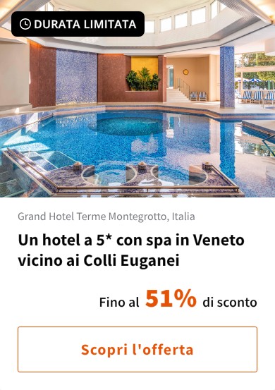 Un hotel a 5* con spa in Veneto vicino ai Colli Euganei