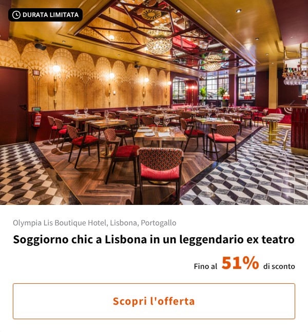 Soggiorno chic a Lisbona in un leggendario ex teatro