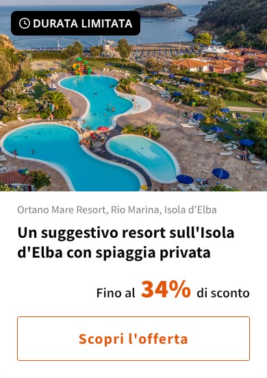 Un suggestivo resort sull'Isola d'Elba con spiaggia privata