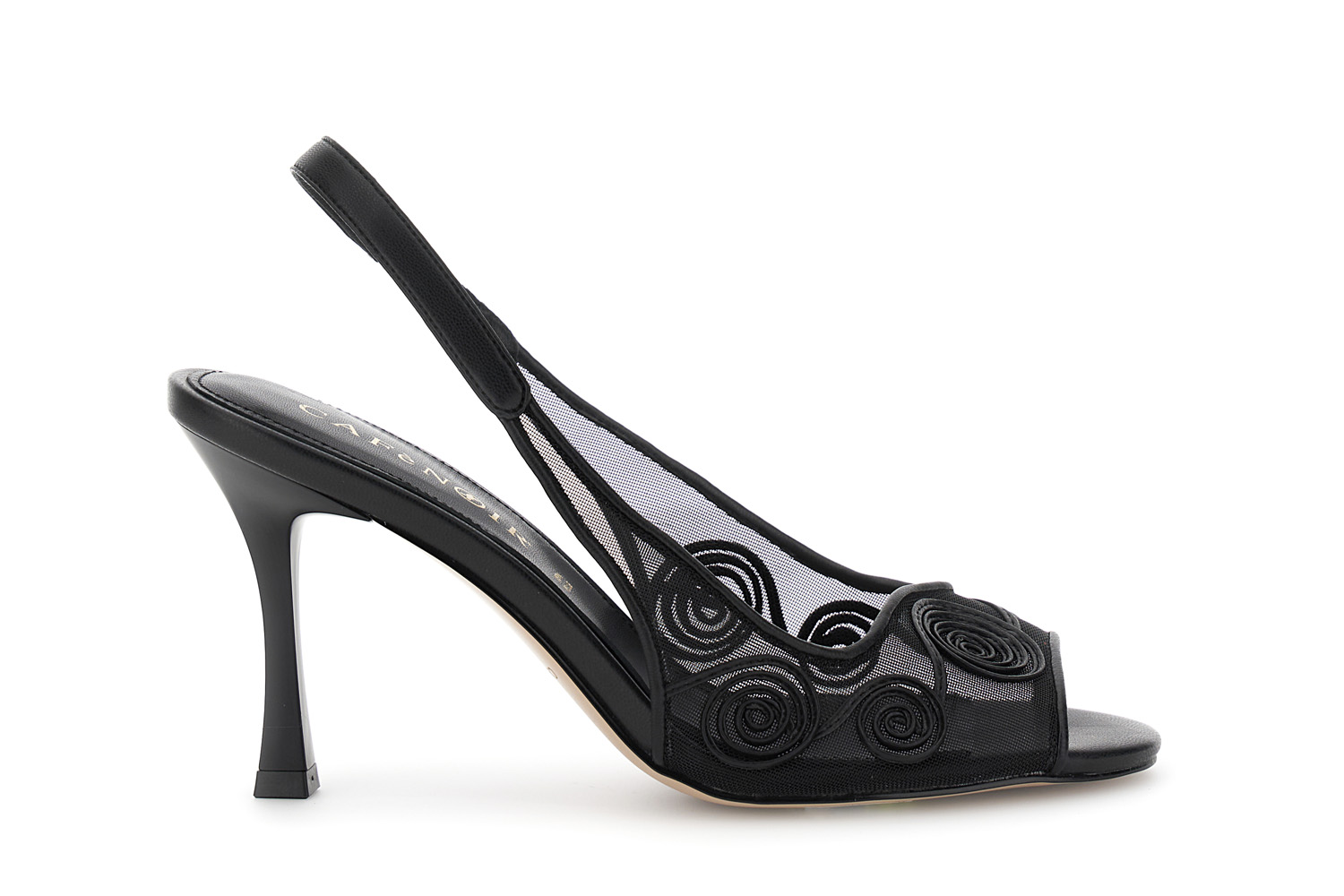 Image of décolleté slingback con ricamo cornely nero