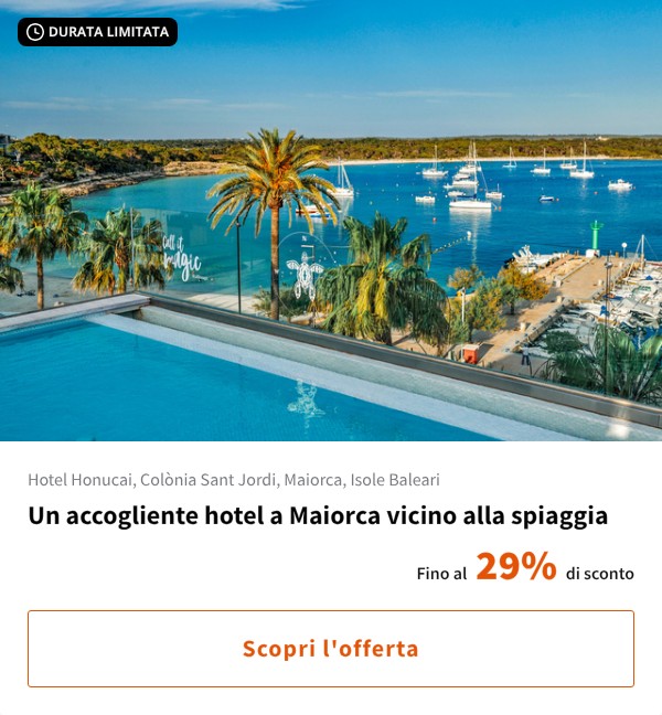 Un accogliente hotel a Maiorca vicino alla spiaggia