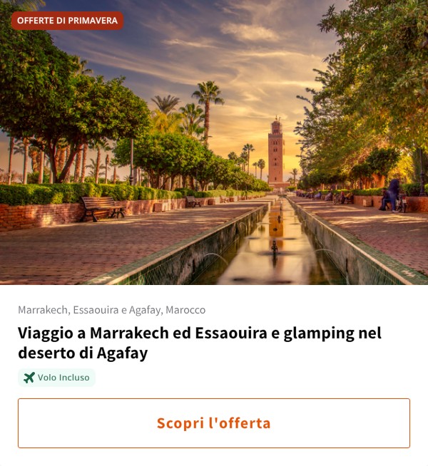 Viaggio a Marrakech ed Essaouira e glamping nel deserto di Agafay