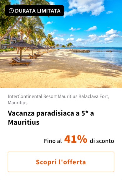 Vacanza paradisiaca a 5* a Mauritius