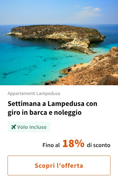 Settimana a Lampedusa con giro in barca e noleggio