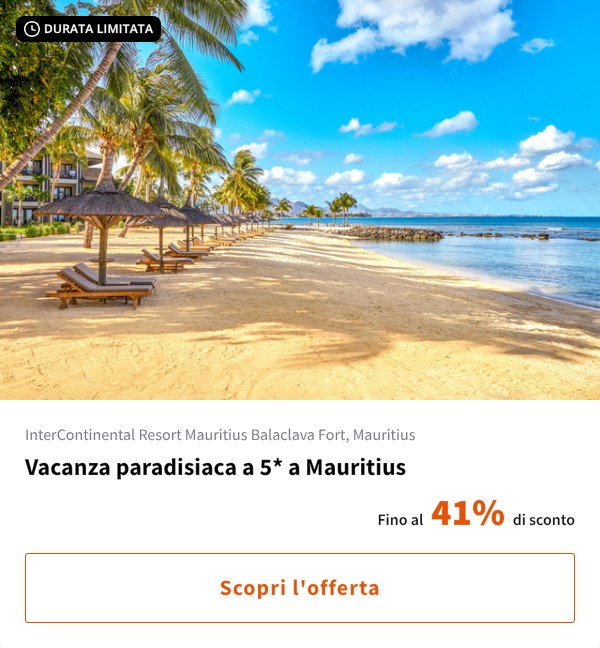 Vacanza paradisiaca a 5* a Mauritius